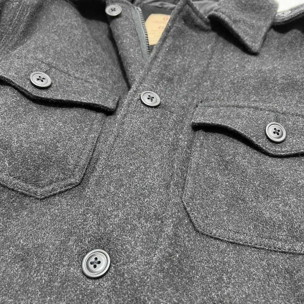 Old Navy Wool Field Coat 7 Pocket Black Small - Picture 12 of 13